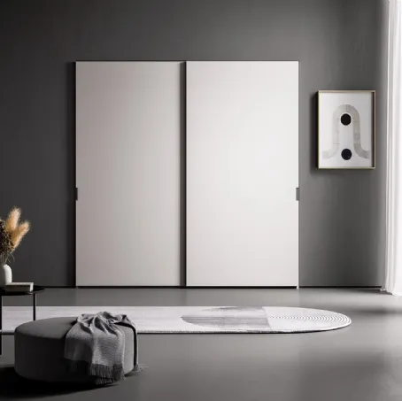 Armadio Logic scorrevole in legno laccato Bianco opaco di Dielle Modus