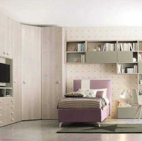 Cameretta componibile Golf C123 in melaminico di Colombini Casa