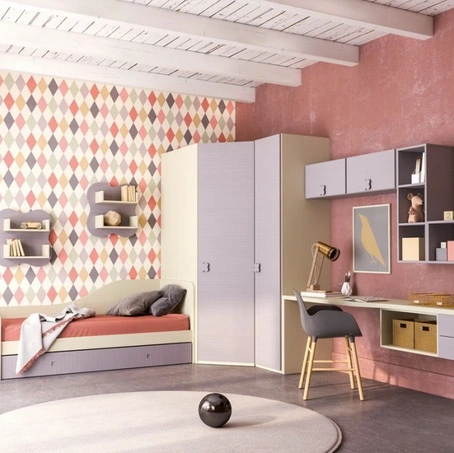 Cameretta per ragazzi con box cabina armadio Idea 07 di Corazzin