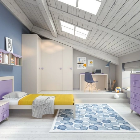 Cameretta su misura con armadio ad angolo Idea 09 di Corazzin