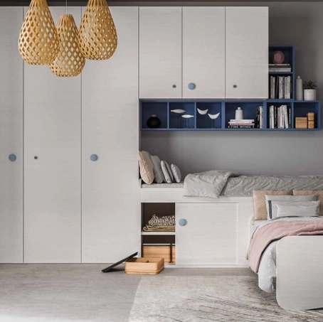 Cameretta moderna a soppalco in melaminico Space 20|12 di Corazzin