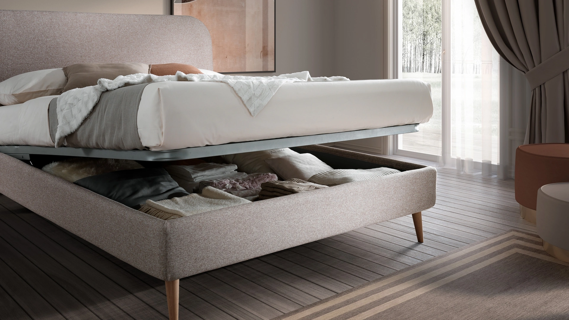 Letto Bogart Twenty con box contenitore di San Lorenzo