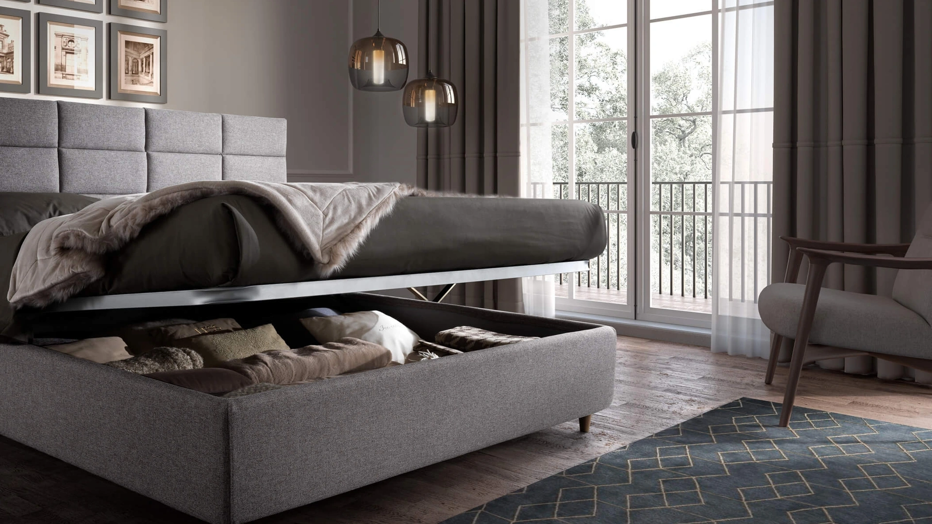 Letto Burton con box contenitore di San Lorenzo