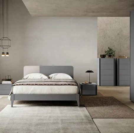 Letto con testiera Golf Sector Grigio di Colombini Casa