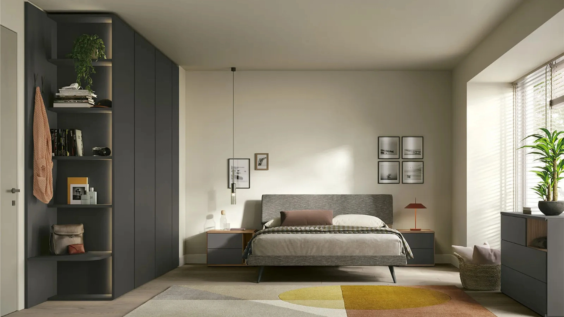 Letto moderno Flap di Dielle Modus