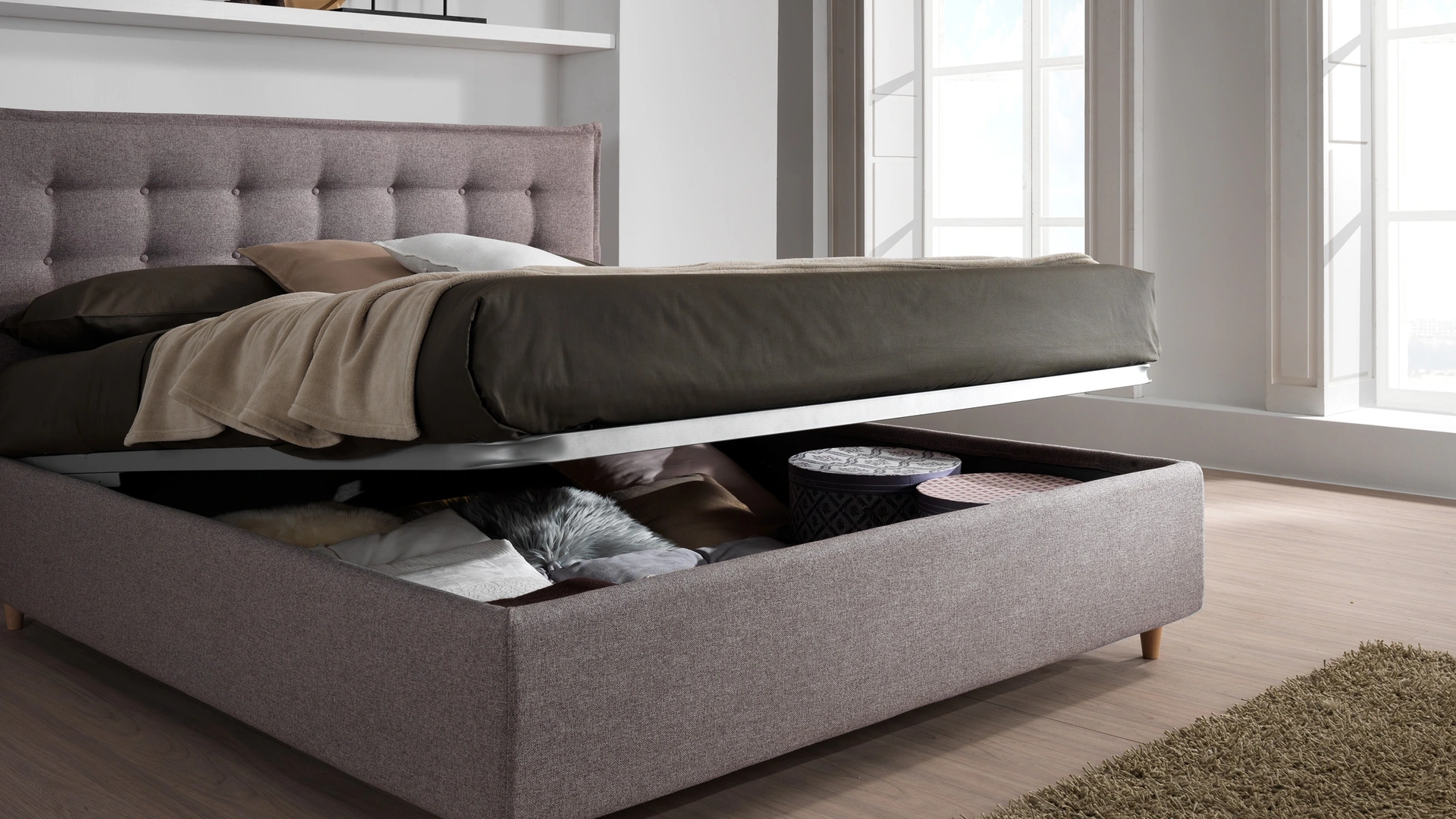 Letto Gable con box contenitore di San Lorenzo