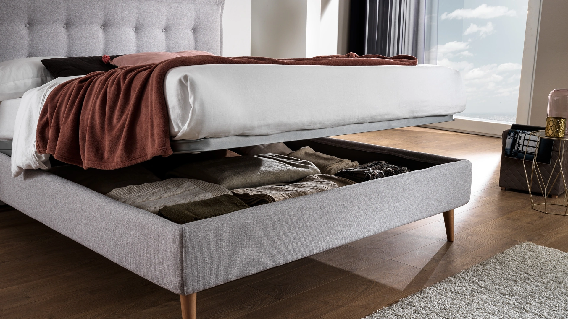 Letto Gable Twenty con box contenitore di San Lorenzo