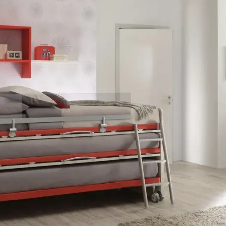 Letto salvaspazio a tre letti SC302 di Moretti Compact