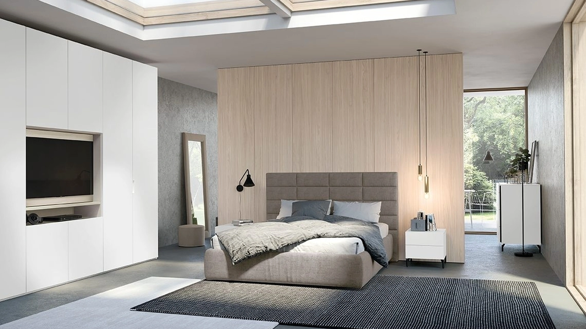 Letto con testiera Time di Colombini Casa