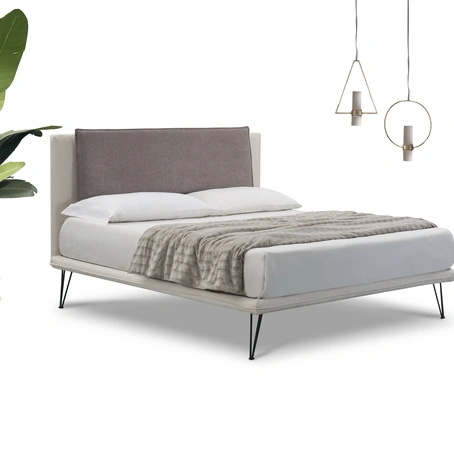 Letto in tessuto imbottito Ugo di Salvetti
