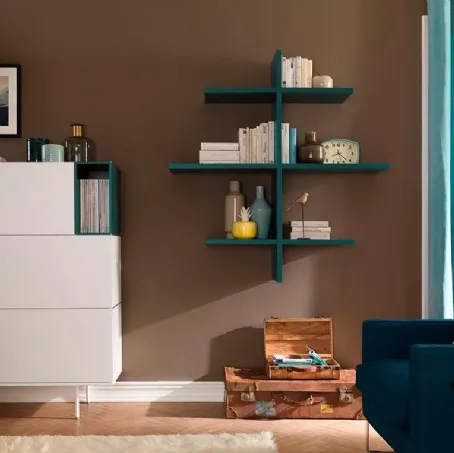 Madia giovane e versatile con cassettoni in laccato opaco bianco LV202 di Moretti Compact