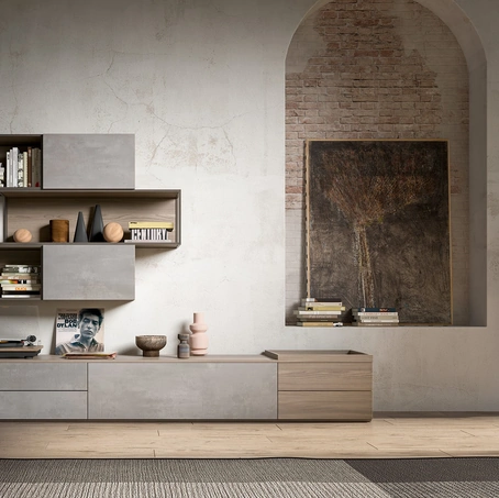 Parete Attrezzata Living GF1115 di Abitare Mobilstella