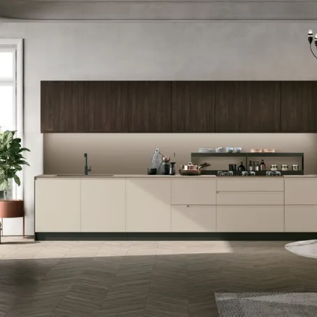 Karma 02 Rovere Corteccia, Cachemere, top HPL Pomice