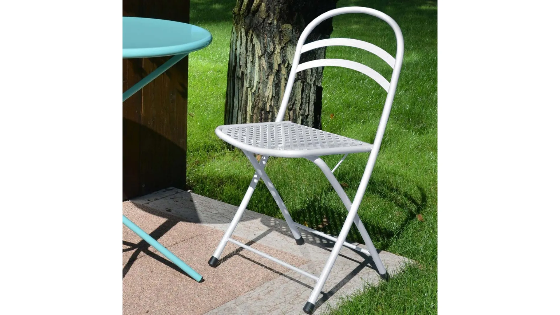 Sedia Folding Metal Chair in acciaio zincato di La Seggiola